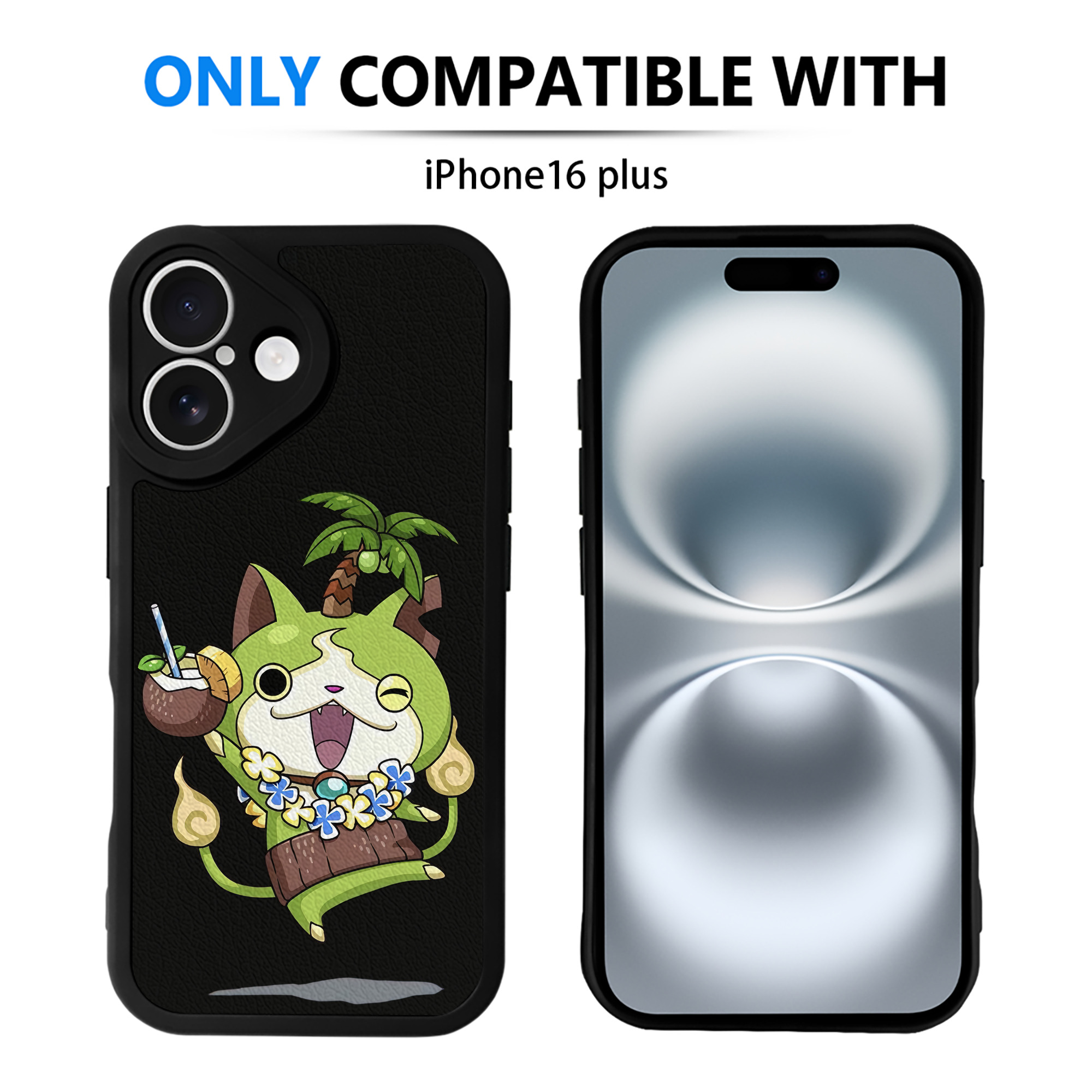 （画像用） 妖怪ウォッチ Yo-kai Watch 【iPhone 16シリーズ対応】シリコンスマホケース（レザー調） 材質：シリコン